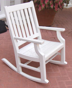 Recycled Plastic Rocking Chairs & Table
